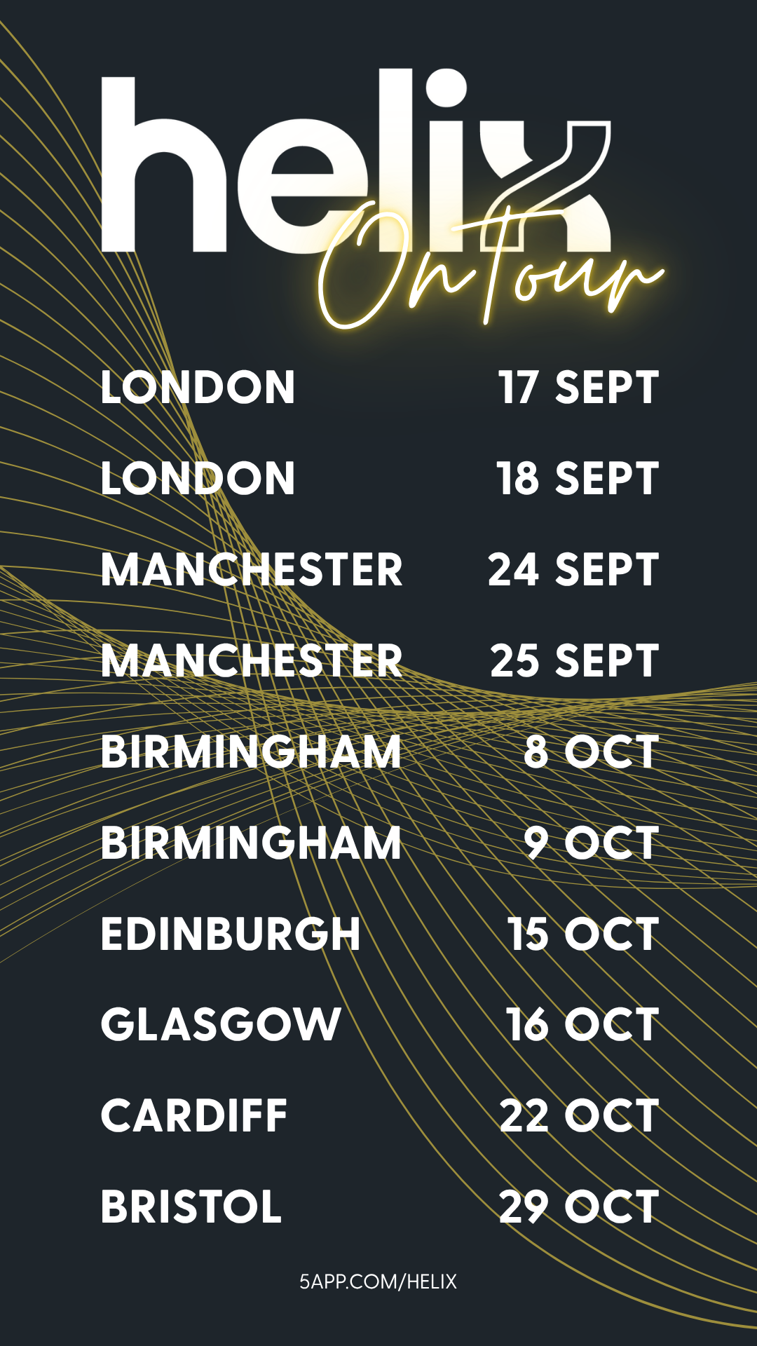 Helix tour dates poster
